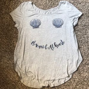 Grey high low top with mermaid theme